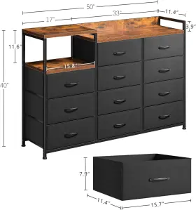 Enhomee 313101432497 Dresser For Bedroom With 11 Drawers Tv Stand Shelves Long #3 Enhomee 313101432497 Dresser For Bedroom With 11 Drawers Tv Stand Shelves Long #3