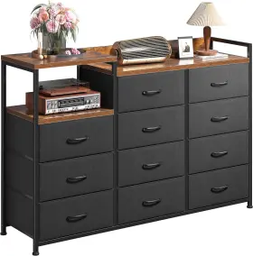Enhomee 313101432497 Dresser For Bedroom With 11 Drawers Tv Stand Shelves Long Enhomee 313101432497 Dresser For Bedroom With 11 Drawers Tv Stand Shelves Long