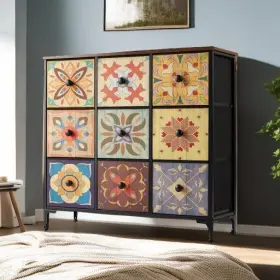 Enhomee 800689624616 Dresser For Bedroom With 9 Drawers Boho Dressers And Chest Of #2