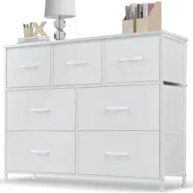 Tt-1031-dre-bai7 Eruule 7-drawer Dresser With Wooden Top Metal Frame For Bedroom And Living Room