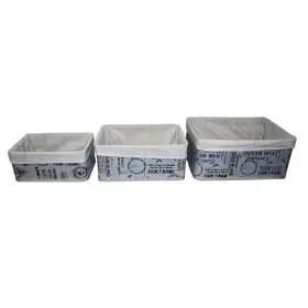 Essential D Cor Entrada Collection 682961116091 3 Piece Square Storage 6.5 By 15 11 Inch