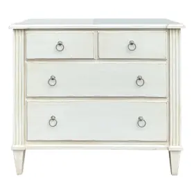 10-5401 Ethan Allen 2000s Swedish Home Gustavian 3 Drawer Bachelors Chest Linen
