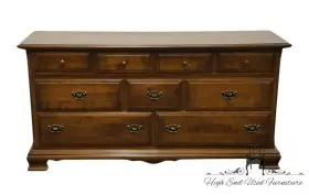15-5203 Ethan Allen Classic Manor 66 Inch Nine Drawer Double Dresser - 204 Finish