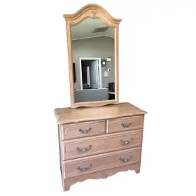 26-5411 Ethan Allen Country French Bachelor S Chest Of Drawers #270 With Mirror