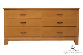 28-5203 Ethan Allen Horizons Collection Contemporary Modern 68 Inch Light Ash Wood Double
