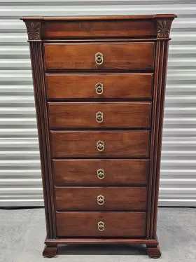 29-5424 Ethan Allen #29-5424 British Classics Ginger Tall Chest Item In #260 Cinnabar
