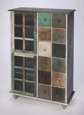 1781290 Eurolux Home Handcrafted Mango Wood Accent Chest With Pastel Finish