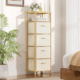 Ez2live 1501131100029 Tall Skinny Dresser Small Space Storage Narrow 4 Large Water-resist