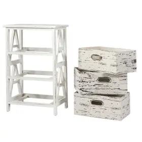 Lk6127-hw590 Forclover Chest Of Drawer 16 Inch X 12 24.5 Wood 3-storage Nightstand White #3