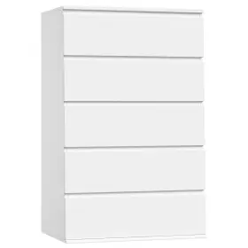 Ftsmd181us Fotosok White Dresser 5 Drawer Tall With Large Storage Space