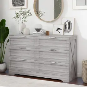 Fcd003 Ftzxhklx Modern 6-drawer Dresser For Bedroom Chest Of Drawer With Large Drawe