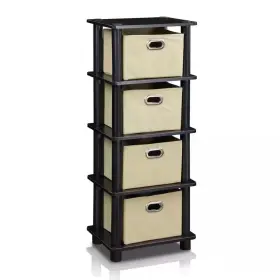 Furinno 445012913994 Laci Espresso And Black Storage Chest