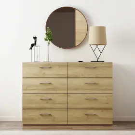 2702-716 Furniture Modern Sleek 8-drawer Double Dresser Chest Of Drawers Bedroom Natural