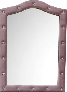 30824 Furniture Reggie Mirror 30 Inch L X 22 W Pink Fabric