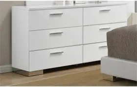 Furniture 445002417471 Lorimar 6 Drawer Dresser In White #2