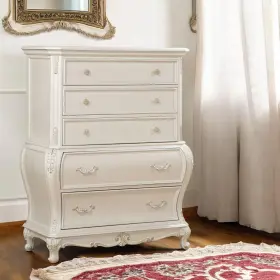 Ac-23546 Furniture Chantelle Chest No Granite Top - 23546 Pearl White #2