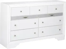 Ac-25775 Furniture Naima Wood 9-drawers Bedroom Dresser In White Ac-25775 Furniture Naima Wood 9-drawers Bedroom Dresser In White