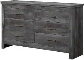Ac-27325 Furniture Vidalia Dresser In Rustic Gray Oak