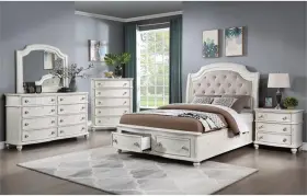 Bd01436 Furniture Jaqueline 8-drawer Wooden Dresser In Light Gray And Antique White #2