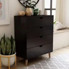 Furniture Of America 313039514593 Cordero Ii 4-drawer Espresso Chest Drawer 39.25 Inch H X 31.25 W 15.5 I