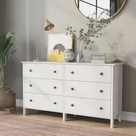 Fgi-18604c2-l Furniture Of America Dresser London 6-spacious Drawers Composite 52 Inch W White