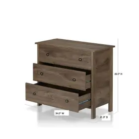 Fgi-18604c21-s Furniture Of America Chest Drawer 15.74 Inch X 29.25 33.54 Distressed Walnut #3