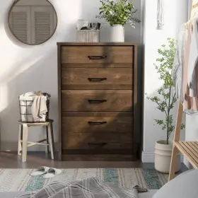 Idf-7124wn-c Furniture Of America Jamson 5-drawer Walnut Chest Drawers 47.13 Inch H X 31.5 Idf-7124wn-c Furniture Of America Jamson 5-drawer Walnut Chest Drawers 47.13 Inch H X 31.5