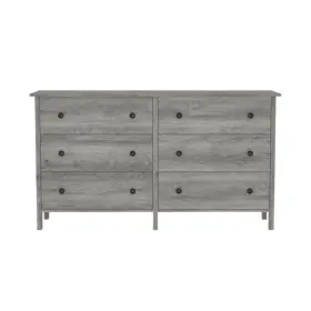 Ynj-19603c35-l Furniture Of America Kerani 6-drawer Vintage Gray Oak Dresser 29.13 Inch H X