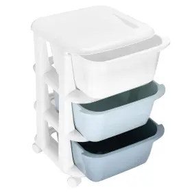 G-rack 060692738396 3 Drawer Storage Cart With Wheels Green Rolling Organizer Versatile Stora