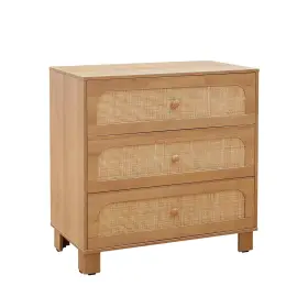 Ganlly 762949164365 3 Drawer Dresser For Bedroom Rattan Modern Closet Dressers Chest Of Drawers