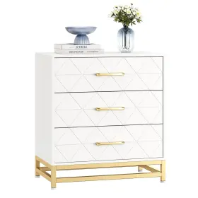Gaomon 198290455249 3 Drawer Dresser For Bedroom Modern Wood Dressers Chest Of Drawers With Stor