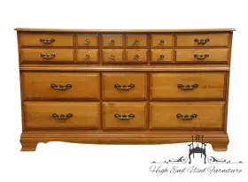 Garrison Furniture 1858 Solid Hard Rock Maple Colonial Early American 58 Inch Triple D