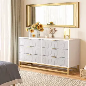Garveehome 198290583362 Grey 6 Drawer