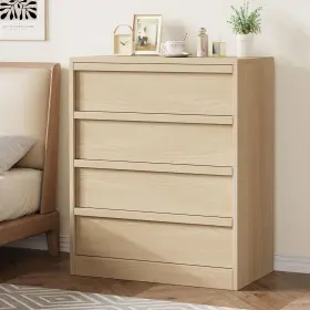 Garveehome 800068574945 4 Drawer Dresser For Bedroom 39in Tall Nightstand Chest Of Drawers With La
