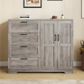 Fsjaghdr2508280025wait6q Garveehome Multifunctional Wooden Dresser For Bedroom 43.3ftft H 2 Door Wardrobe Armoire