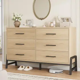 Oqaysyri439138urpcpfpgqdn888z Garveehome 6 Dresser For Bedroom 52 In Wide Drawer With Large Storage Space