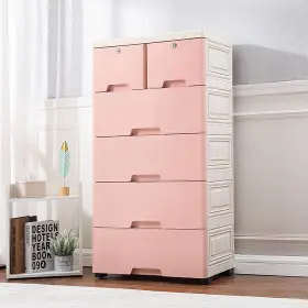 Hg-hsyxf-5725-bc Gdrasuya10 Plastic Drawers Dresser Chest Of Storage Cabinet With