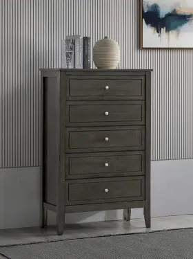 G1311-ch-05 Glory Furniture Daniel 5 Drawer Chest - Gray