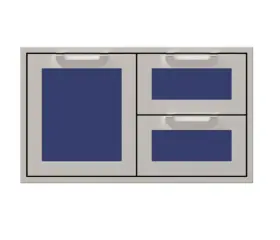 Agsdr36-bu Hestan 36 Inch Wide Single Storage Door And Double Drawer From The Agsdr36-bu Hestan 36 Inch Wide Single Storage Door And Double Drawer From The