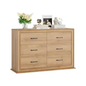 Hft-pb-026 Hifit 6 Drawer Wood Dresser Family Bedroom Storage Durable And Stylish Design