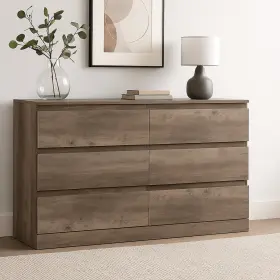 Hillsdale 680358135670 Brindle 6 Drawer Dresser Gray Oak Hillsdale 680358135670 Brindle 6 Drawer Dresser Gray Oak