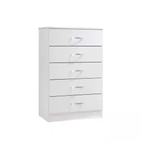 Hodedah 711181366402 5-drawer White Chest Of Drawers Hodedah 711181366402 5-drawer White Chest Of Drawers