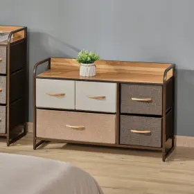 Us831-3990146 Homcom 5-bin Dresser 2-tier Fabric Chest Of Bins With Steel Frame Us831-3990146 Homcom 5-bin Dresser 2-tier Fabric Chest Of Bins With Steel Frame