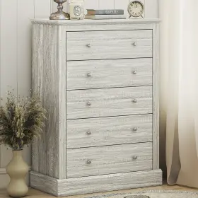 Us83d-028v80ak0145 Homcom Dresser For Bedroom With 5 Drawers Chest Of Dirty Oak Us83d-028v80ak0145 Homcom Dresser For Bedroom With 5 Drawers Chest Of Dirty Oak