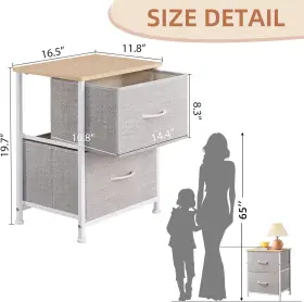 Home Furnishings Limited 313023695642 Nightstand Set Of 2 Small Dresser For Bedroom With Drawers Bedside Table Nig #3 Home Furnishings Limited 313023695642 Nightstand Set Of 2 Small Dresser For Bedroom With Drawers Bedside Table Nig #3