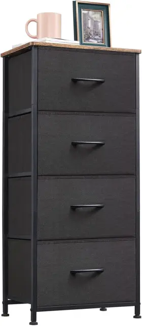 Home Furnishings Limited 313099878857 New 4 Drawer Chest Dresser Clothes Storage Bedroom Furniture Cabinet Black