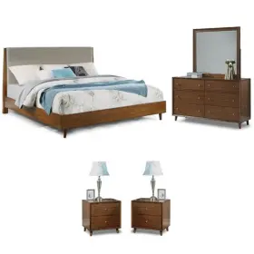 Home Square 195493586381 4-piece Set With 2 Nightstands And Dresser Queen Bed