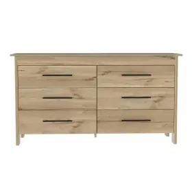 2000478265 Homeroots Victoria Light Oak And White 4 Drawers 58.8 Inch Dresser