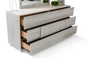 282575 Homeroots 66 Gray Three Drawer Double Dresser #2