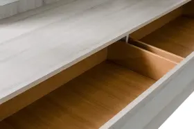 282575 Homeroots 66 Gray Three Drawer Double Dresser #3
